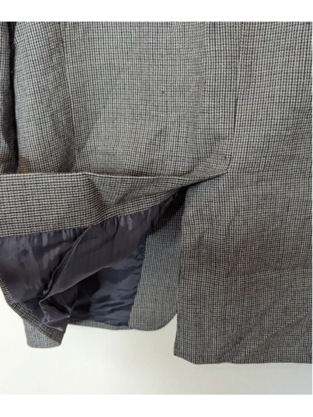 Men's LAUREN Ralph Lauren 100% Wool Gray Black Houndstooth Sport Coat 40R
